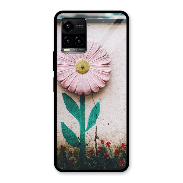 Creativity Flower Glass Back Case for Vivo Y21 2021