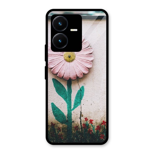 Creativity Flower Glass Back Case for Vivo Y22