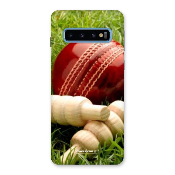 Cricket Ball and Stumps Back Case for Galaxy S10