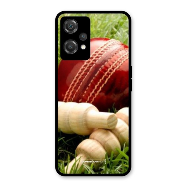 Cricket Ball and Stumps Glass Back Case for OnePlus Nord CE 2 Lite 5G