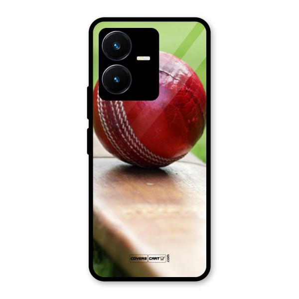 Cricket Bat Ball Glass Back Case for Vivo Y22