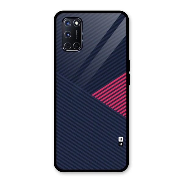 Criscros Stripes Glass Back Case for Oppo A52