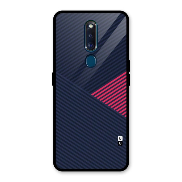 Criscros Stripes Glass Back Case for Oppo F11 Pro