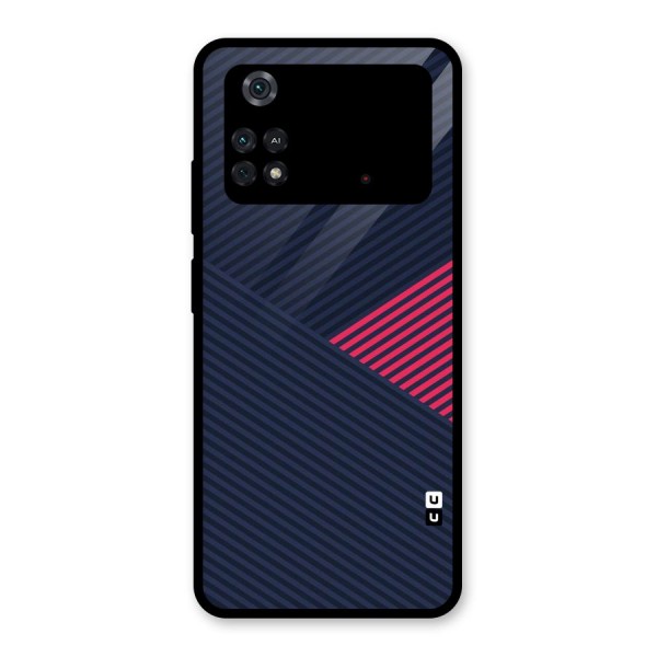 Criscros Stripes Glass Back Case for Poco M4 Pro 4G