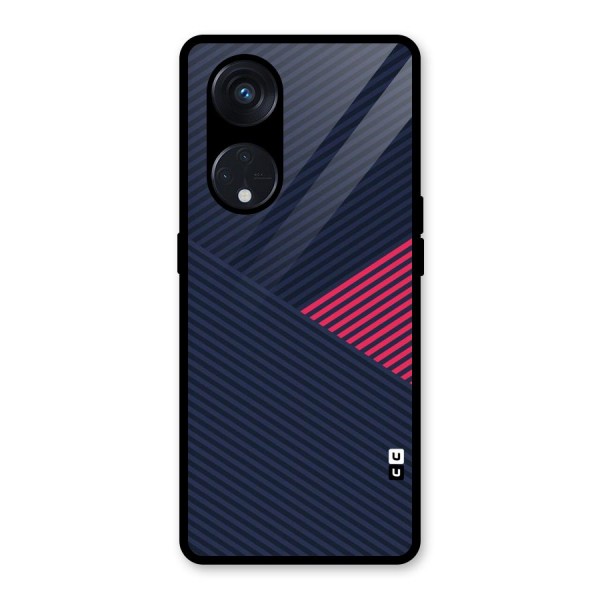 Criscros Stripes Glass Back Case for Reno8 T 5G