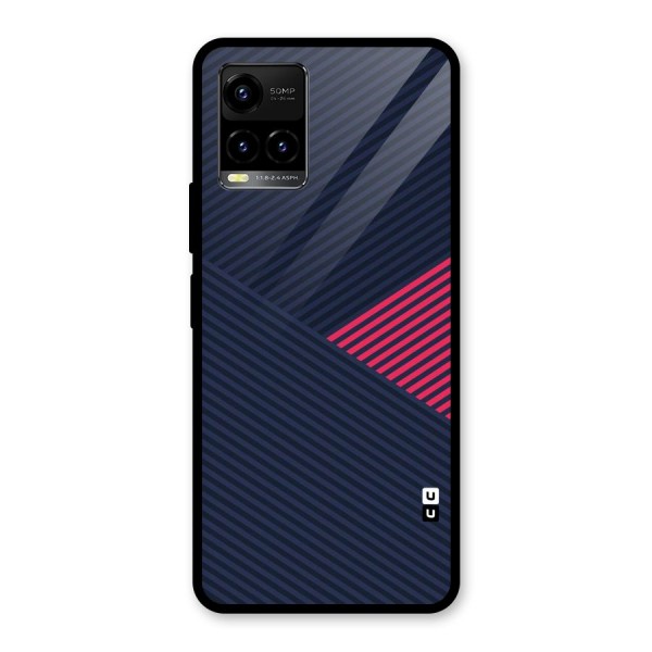 Criscros Stripes Glass Back Case for Vivo Y21 2021