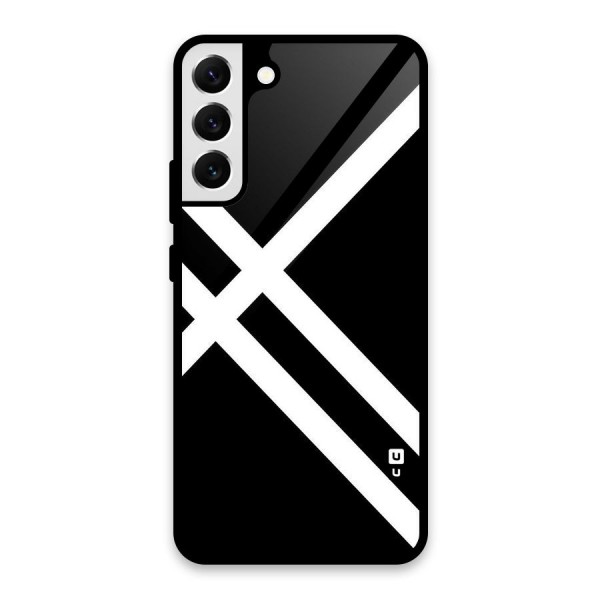 CrissCross Lines Glass Back Case for Galaxy S22 Plus 5G