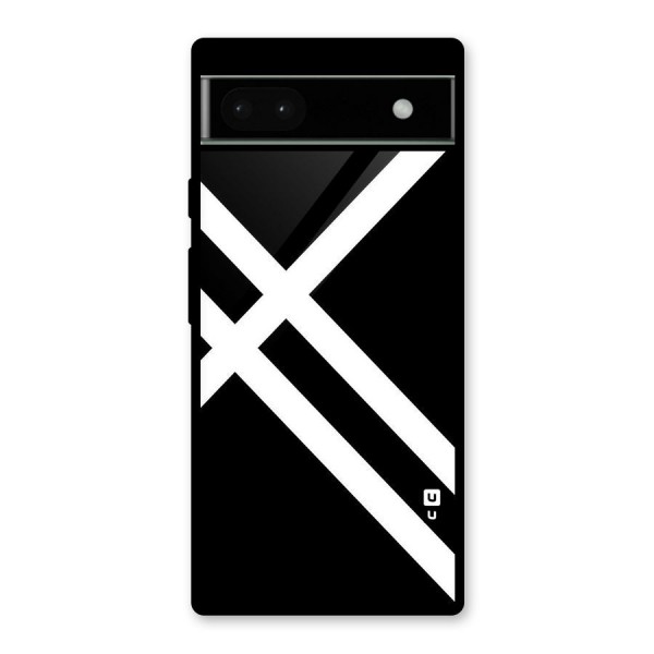 CrissCross Lines Glass Back Case for Google Pixel 6a