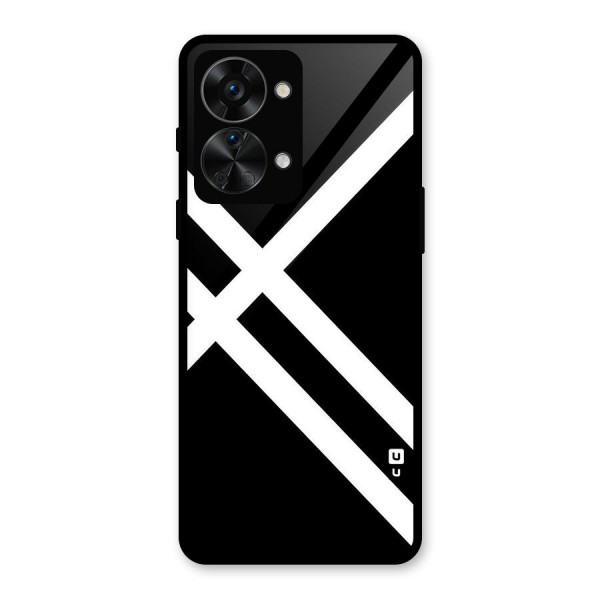 CrissCross Lines Glass Back Case for OnePlus Nord 2T