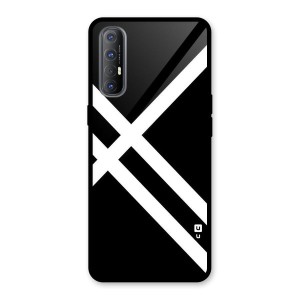 CrissCross Lines Glass Back Case for Oppo Reno3 Pro