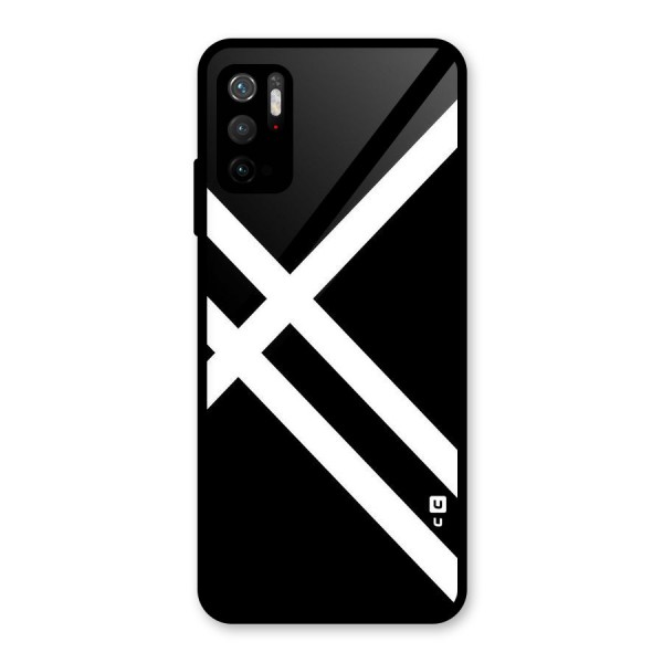 CrissCross Lines Glass Back Case for Poco M3 Pro 5G