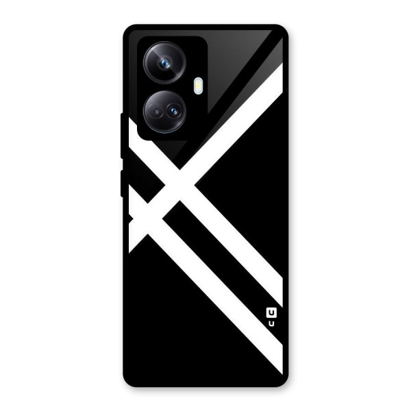 CrissCross Lines Glass Back Case for Realme 10 Pro Plus