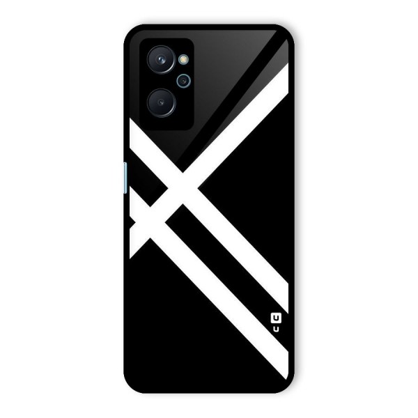 CrissCross Lines Glass Back Case for Realme 9i