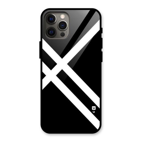 CrissCross Lines Glass Back Case for iPhone 12 Pro Max