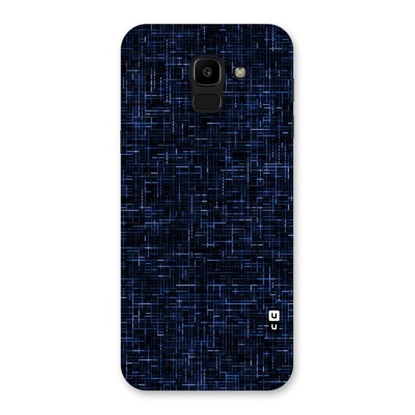 Criss Cross Blue Pattern Back Case for Galaxy J6