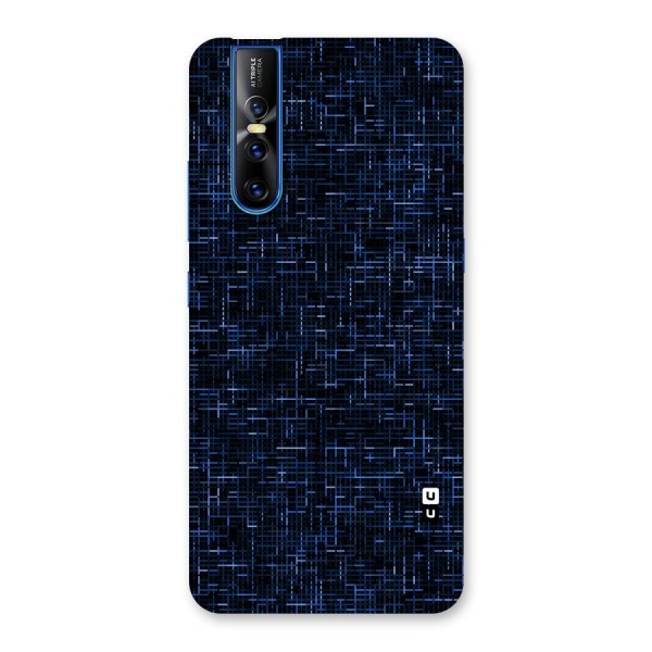 Criss Cross Blue Pattern Back Case for Vivo V15 Pro