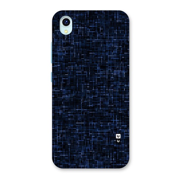 Criss Cross Blue Pattern Back Case for Vivo Y1s