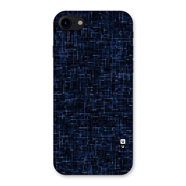 Criss Cross Blue Pattern Back Case for iPhone SE 2020