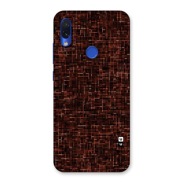 Criss Cross Brownred Pattern Back Case for Redmi Note 7