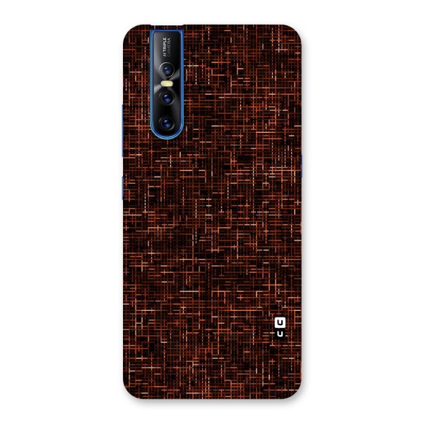 Criss Cross Brownred Pattern Back Case for Vivo V15 Pro