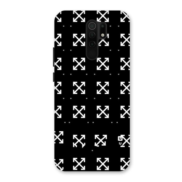 Cross Arrow Black Back Case for Redmi 9 Prime