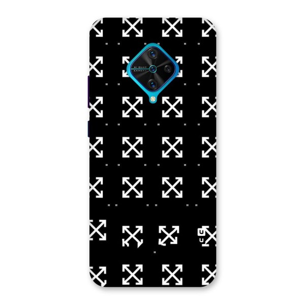 Cross Arrow Black Back Case for Vivo S1 Pro