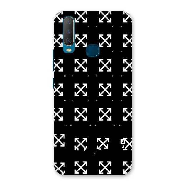 Cross Arrow Black Back Case for Vivo Y15