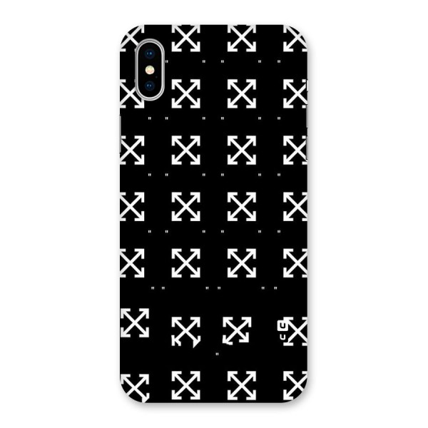 Cross Arrow Black Back Case for iPhone X