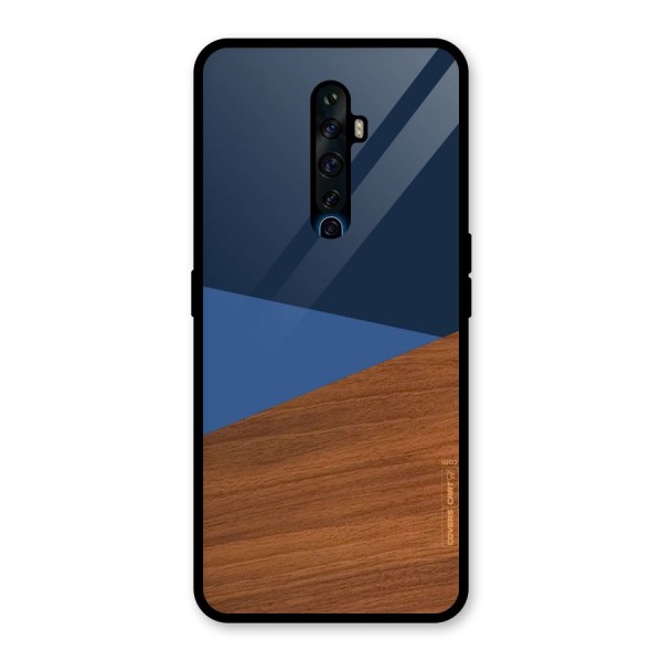 Crossed Lines Pattern Glass Back Case for Oppo Reno2 Z