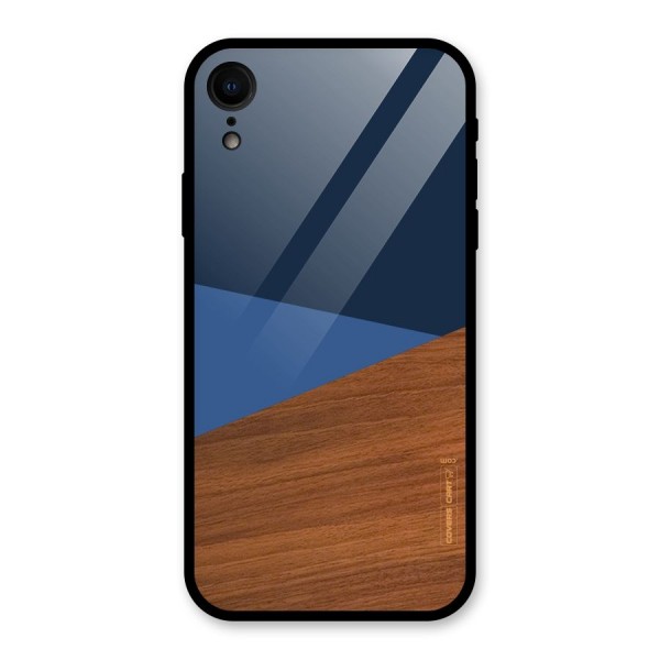 Crossed Lines Pattern Glass Back Case for XR