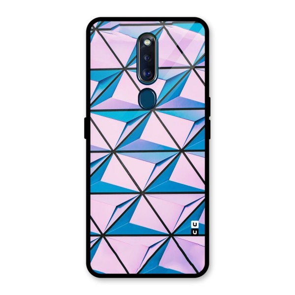 Crystal Abstract Glass Back Case for Oppo F11 Pro