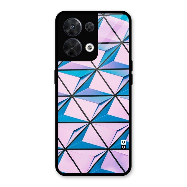 Crystal Abstract Glass Back Case for Oppo Reno8 5G