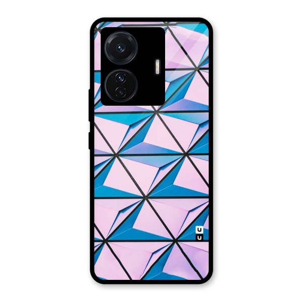 Crystal Abstract Glass Back Case for Vivo T1 Pro