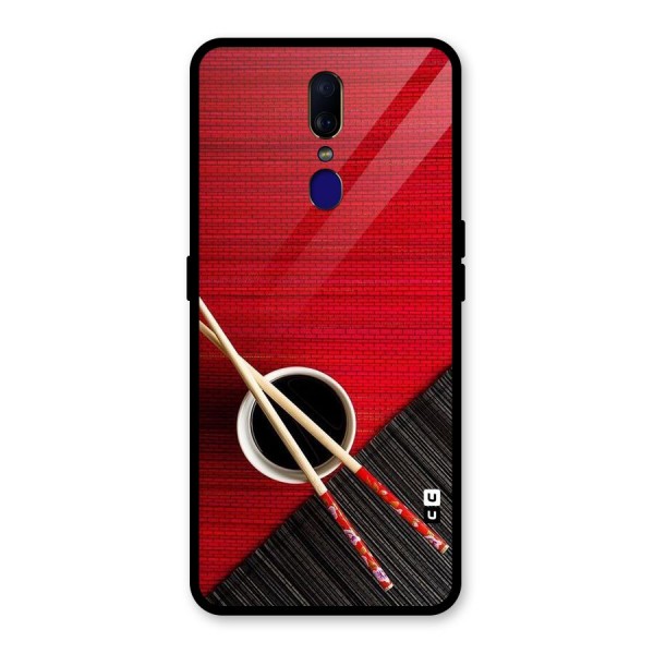 Cup Chopsticks Glass Back Case for Oppo F11