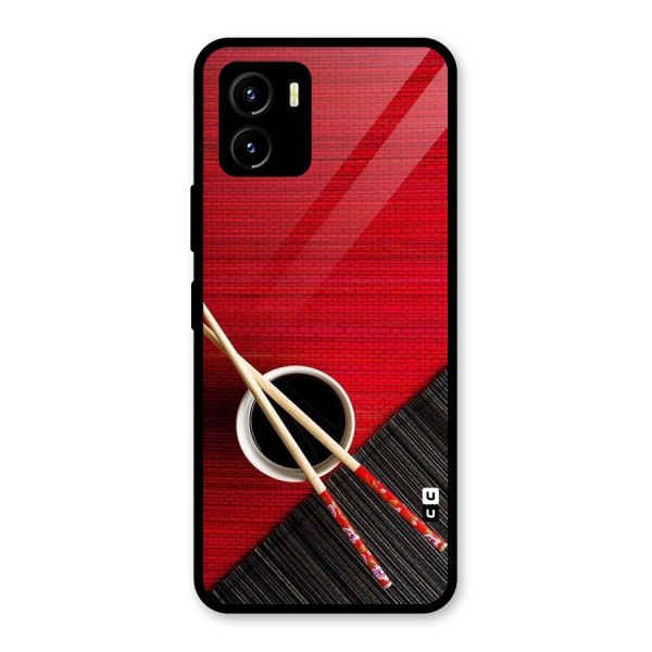 Cup Chopsticks Glass Back Case for Vivo Y15s