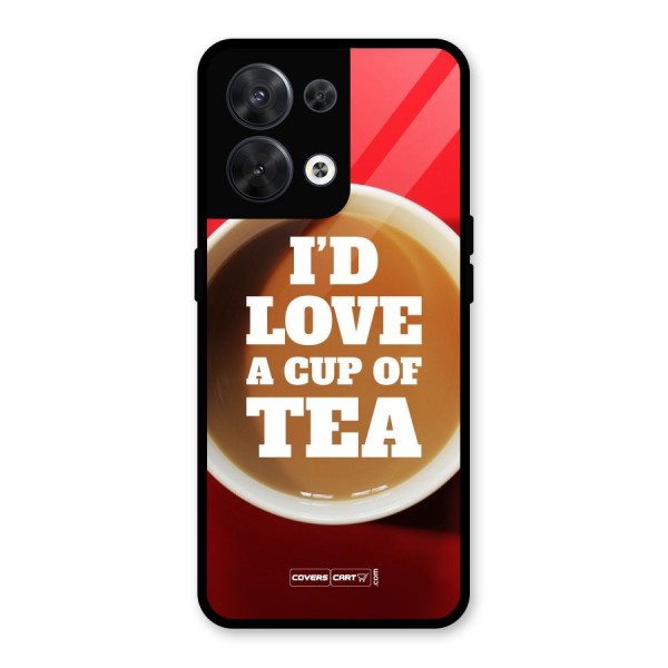 Cup of Tea Glass Back Case for Oppo Reno8 5G