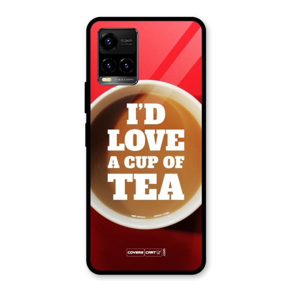 Cup of Tea Glass Back Case for Vivo Y21 2021