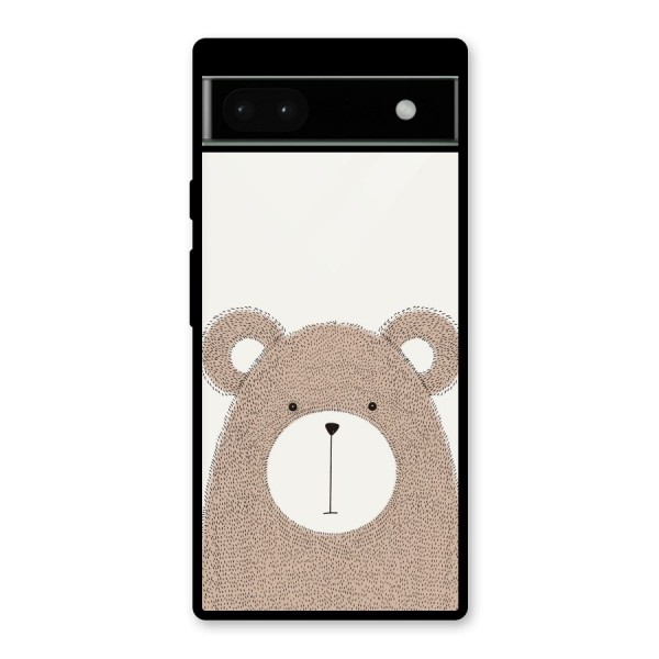 Cute Bear Glass Back Case for Google Pixel 6a