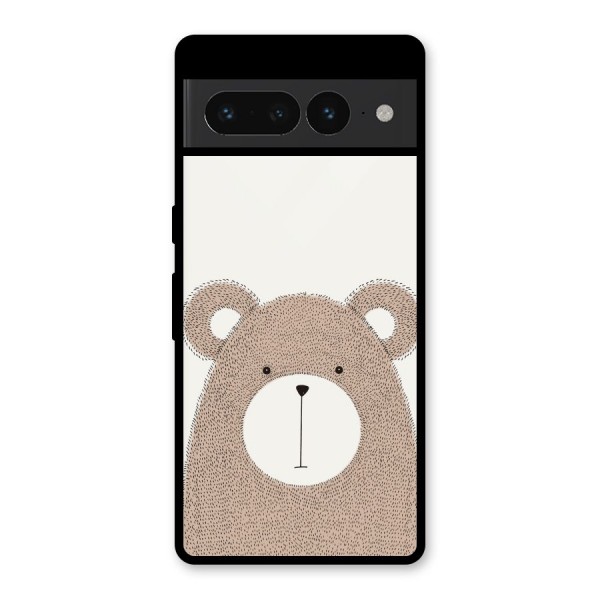 Cute Bear Glass Back Case for Google Pixel 7 Pro