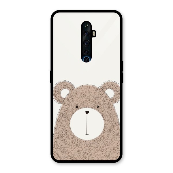 Cute Bear Glass Back Case for Oppo Reno2 Z