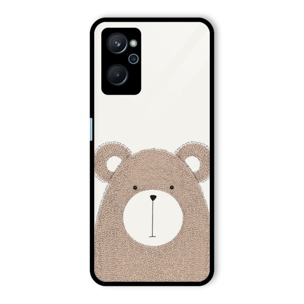 Cute Bear Glass Back Case for Realme 9i