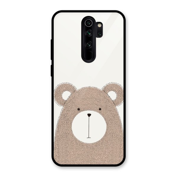 Cute Bear Glass Back Case for Redmi Note 8 Pro