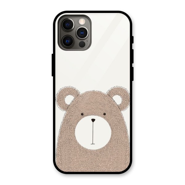 Cute Bear Glass Back Case for iPhone 12 Pro