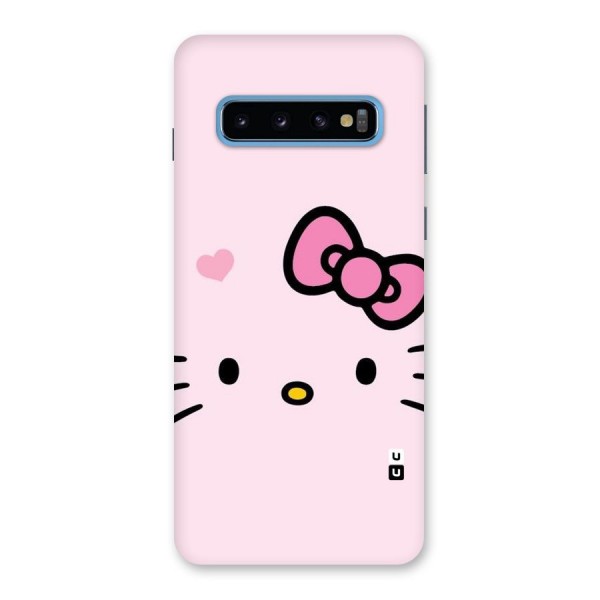 Cute Bow Face Back Case for Galaxy S10