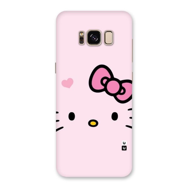 Cute Bow Face Back Case for Galaxy S8