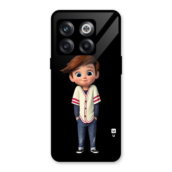 Cute Boy Tim Glass Back Case for OnePlus 10T