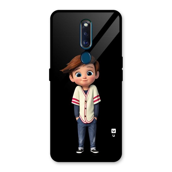 Cute Boy Tim Glass Back Case for Oppo F11 Pro