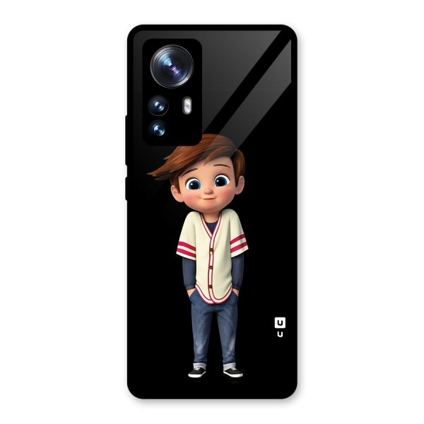 Cute Boy Tim Glass Back Case for Xiaomi 12 Pro