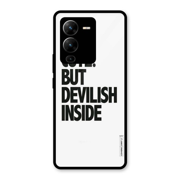 Cute But Devil Glass Back Case for Vivo V25 Pro