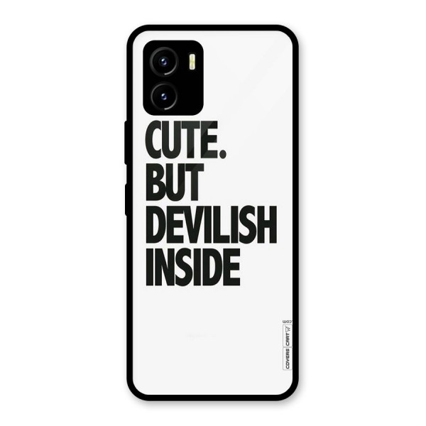 Cute But Devil Glass Back Case for Vivo Y15s